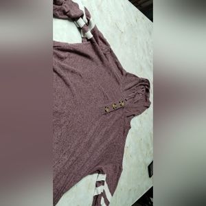 Red sweater with hoodie